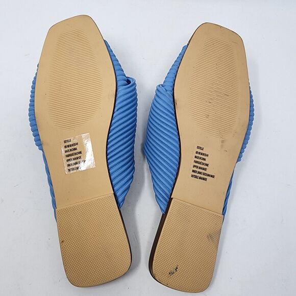 JF Estelle Flat Slide Sandal Blue Knot Size 10 Slip On Padded EUC - Picture 7 of 8